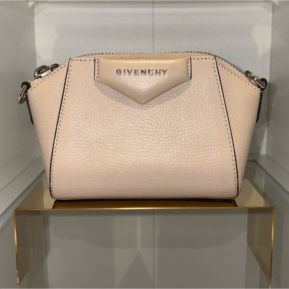 Givenchy Nano Antigona Sugar Leather Crossbody Bag in Dune